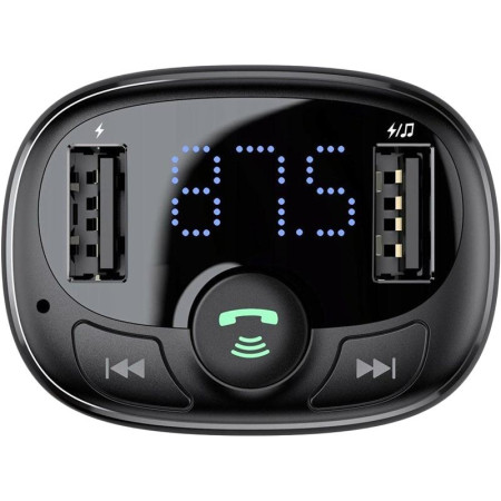 Автомобильный FM-Модулятор Baseus T-Typed (S-09A) Car Bluetooth MP3 Player (CCMT000001) Black