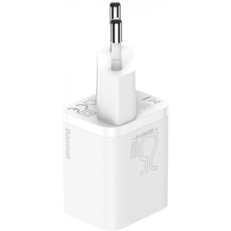 Сетевое зарядное устройство Baseus Super Si 25W 1Type-C с кабелем Type-C toType-C (3A) 1m (Белый / White)