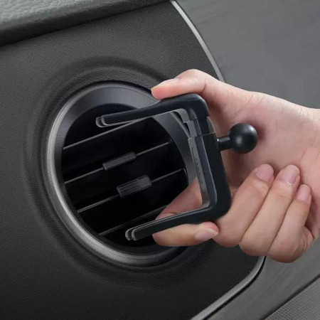Автодержатель Baseus Metal Age Ⅱ (Round Air Vent Version) (SUJS030001) Black
