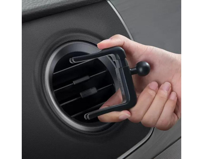 Автодержатель Baseus Metal Age Ⅱ (Round Air Vent Version) (SUJS030001) Black
