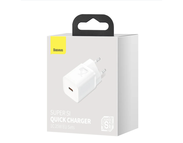 Мережеве зарядний пристрій Baseus Super Si Quick Charger 1C 25W (CCSP) Білий