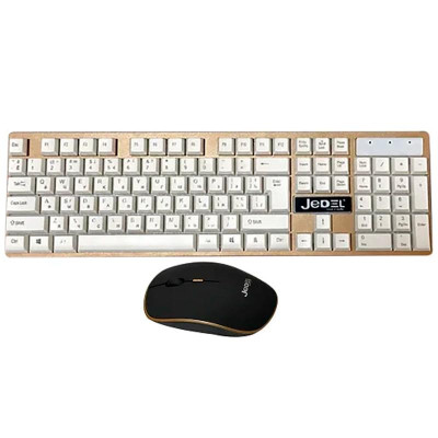 Комплект (клавіатура + миша) JEDEL RWS7000 Бездротовий White/Black
