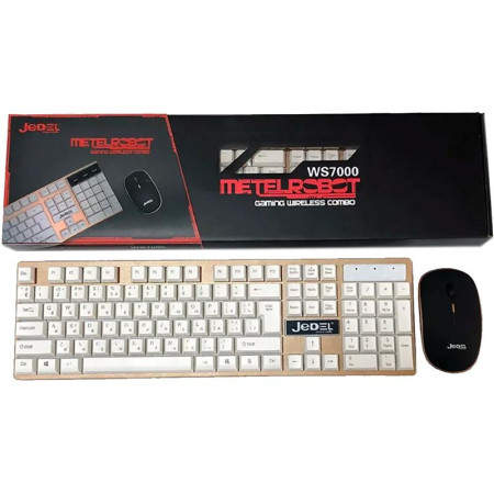 Комплект (клавиатура + мышь) JEDEL RWS7000 беспроводной White/Black