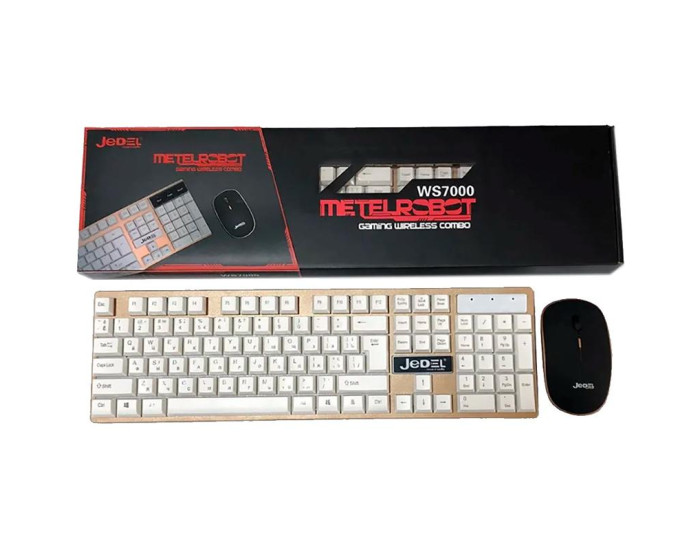 Комплект (клавиатура + мышь) JEDEL RWS7000 беспроводной White/Black