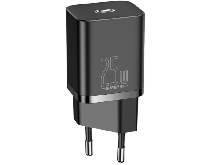 Мережеве зарядний пристрій Baseus GaN5 Fast Charger (mini) 1C 25W (P10110909113-00) чорний