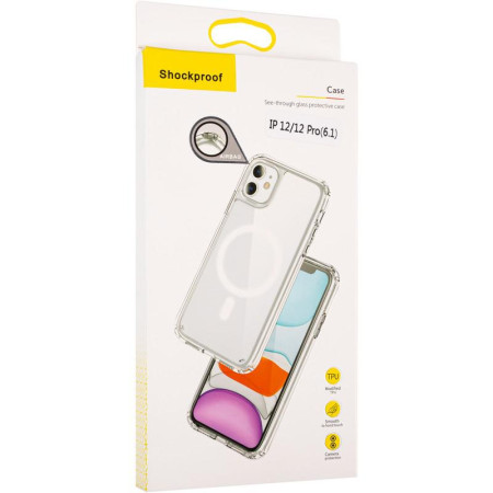Чехол-силикон Magnet MagSafe Air Case iPhone 12 / 12 Pro Clear (Класс А)