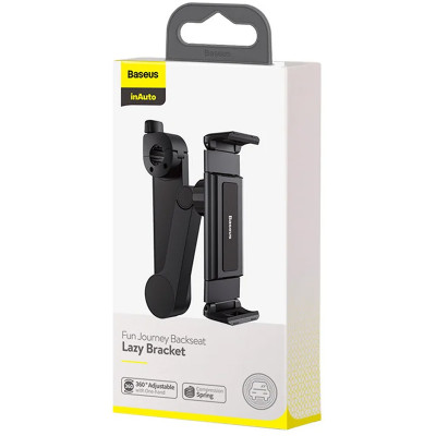 Автотримач на підголівник для телефон Baseus Fun Journey Backseat Lazy Bracket (SULR-A01) Black