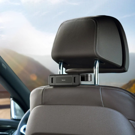 Автодержатель на подголовник для телефона Baseus Fun Journey Backseat Lazy Bracket (SULR-A01) Black (Класс B)