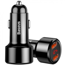 Автомобільне зарядний пристрій Baseus 2USB with Display (6A) (CCMLC20A-01) Black