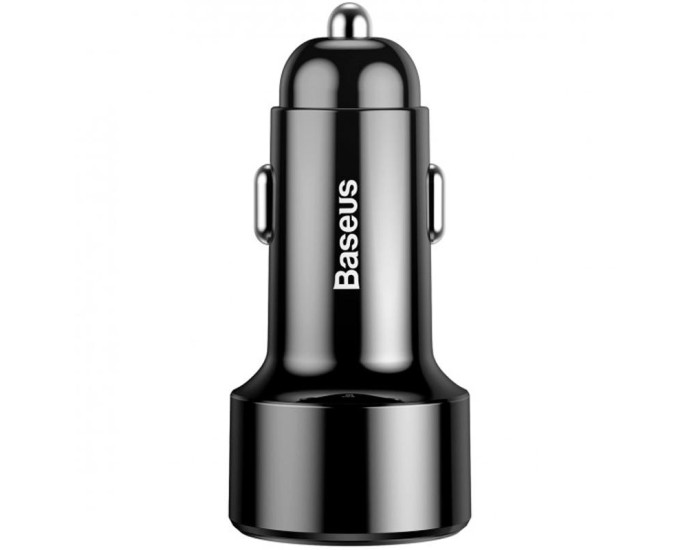 Автомобільне зарядний пристрій Baseus 2USB with Display (6A) (CCMLC20A-01) Black