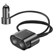 Автомобільне зарядний пристрій Baseus High Efficiency One to Two Cigarette Lighter Black