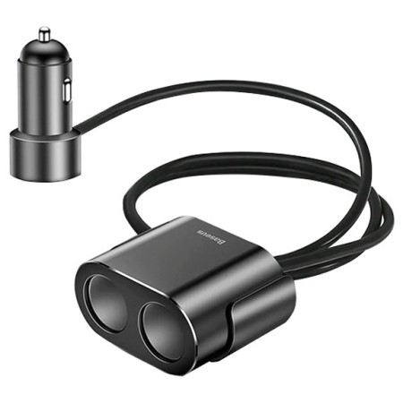 Автомобильное зарядное устройство Baseus High Efficiency One to Two Cigarette Lighter Black