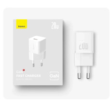 Сетевое зарядное устройство Baseus GaN5 Fast Charger (mini) 1C 20W (P10162503213-00) White