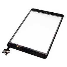 Сенсор iPad Mini, iPad Mini 2, (A1453/A1454/A1455/A1489/A1490) c микросхемой, с кнопкой меню, черный