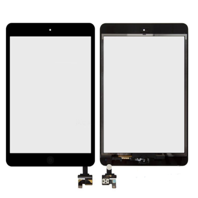 Сенсор iPad Mini, iPad Mini 2, (A1453/A1454/A1455/A1489/A1490) c мікросхемою, з кнопкою меню, чорний