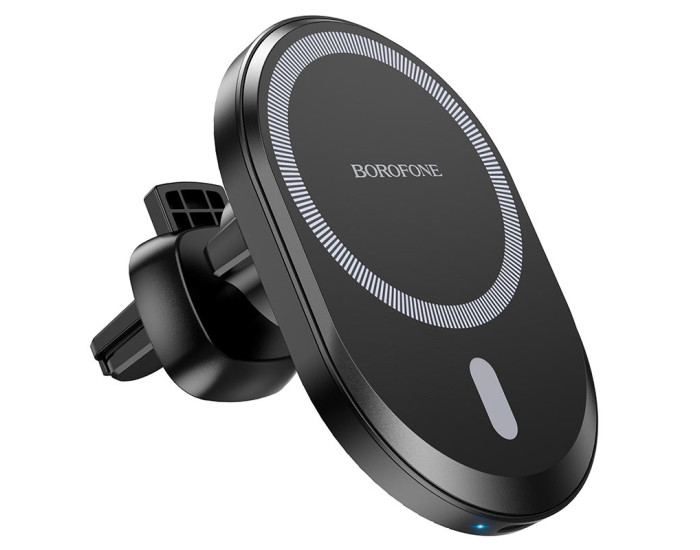Автотримач з безпровідний зарядкою Borofone BH201 (Чорний / Black)