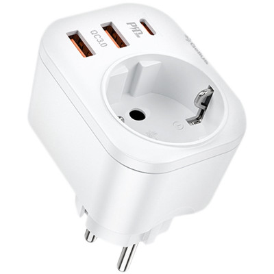 Мережеве зарядний пристрій Gelius Moxie (GP-HC050 2USB) (QC3.0) + Type-C (PD20W) (Білий)