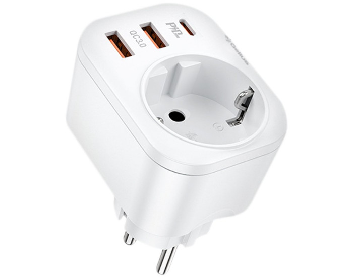 Мережеве зарядний пристрій Gelius Moxie (GP-HC050 2USB) (QC3.0) + Type-C (PD20W) (Білий)
