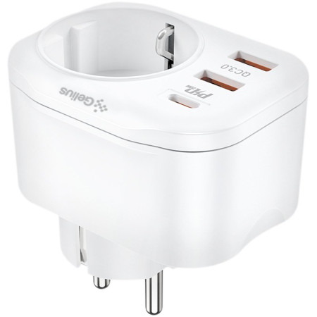 Сетевое зарядное устройство Gelius Moxie (GP-HC050 2USB) (QC3.0) + Type-C (PD20W) (Белый)