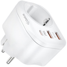 Мережеве зарядний пристрій Gelius Moxie (GP-HC050 2USB) (QC3.0) + Type-C (PD20W) (Білий)