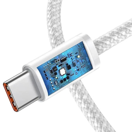Кабель 99% Original Type-C to Type-C White (woven) 1m (box), White