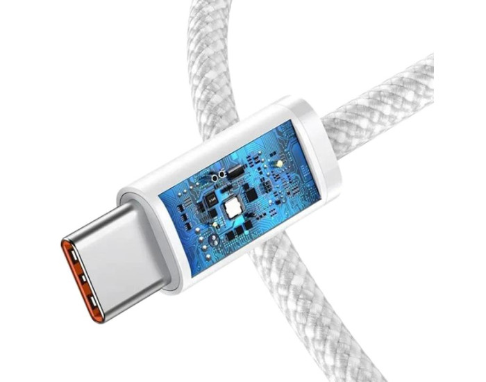 Кабель 99% Original Type-C to Type-C White (woven) 1m (box), White