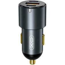 Автомобільне зарядний пристрій 1USB + 2Type-C XO (CC45) (PD30W PD+USB30W) (Чорний / Black)