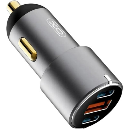 Автомобильное зарядное устройство 1USB + 2Type-C XO (CC45) (PD30W PD+USB30W) (Черный / Black)
