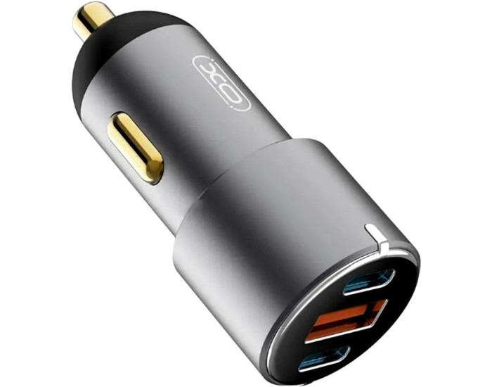 Автомобильное зарядное устройство 1USB + 2Type-C XO (CC45) (PD30W PD+USB30W) (Черный / Black)