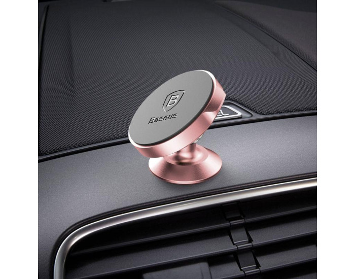 Автодержатель магнитный Baseus Small Ears Series Magnetic Bracket (Vertical type) (SUER-BOR) Rose Gold