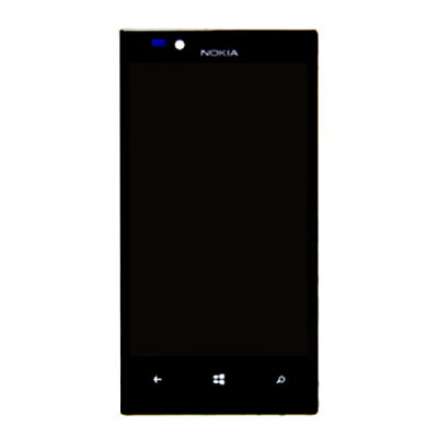 Дисплей з сенсорним екраном (модуль) Nokia 720, чорний з рамкою