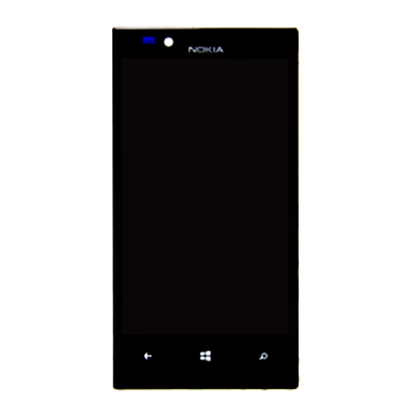 Дисплей с сенсорным экраном (модуль) Nokia 720, черный с рамкой