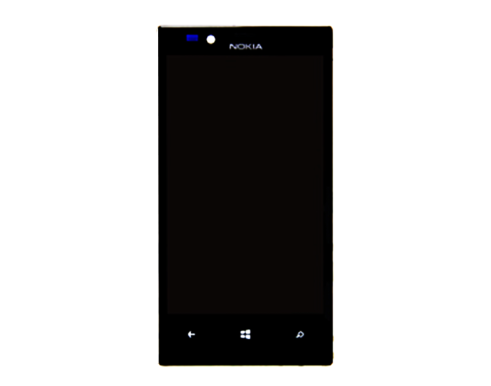 Дисплей с сенсорным экраном (модуль) Nokia 720, черный с рамкой 