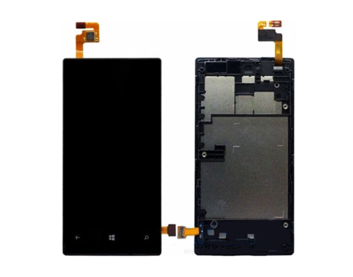 Дисплей с сенсорным экраном (модуль) Nokia 430 Lumia, черный с рамкой