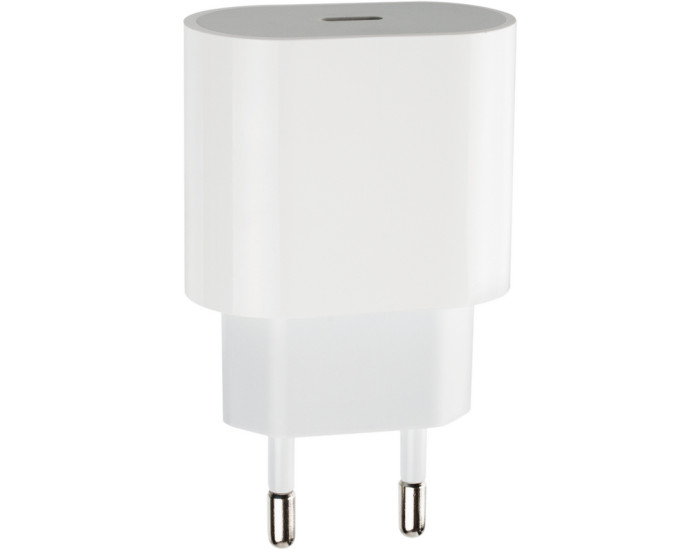 Мережеве зарядний пристрій Original Quality Type-C 20W з кабелем Type-C to Lightning (MU7V2ZM/A) (box) (Білий / White)