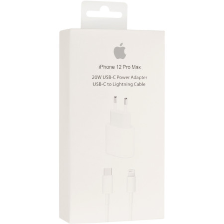 Сетевое зарядное устройство Original Quality Type-C 20W с кабелем Type-C to Lightning (MU7V2ZM/A) (box) (Белый / White)