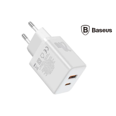 Сетевое зарядное устройство Baseus Cube Fast Charger C+U 20W EU Cluster (P10111403213-00) (Белый / White)