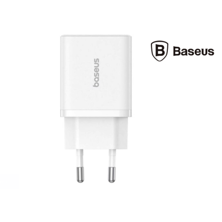 Сетевое зарядное устройство Baseus Cube Fast Charger C+U 20W EU Cluster (P10111403213-00) (Белый / White)