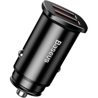 Автомобильное зарядное устройство Square Metal 2USB 30W/QC3.0 Black CCALL-DS01 (Класс B)
