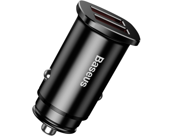 Автомобільне зарядний пристрій Square Metal 2USB 30W/QC3.0 Black CCALL-DS01