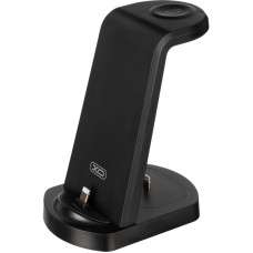 Беспроводная зарядка XO WX035 3in1 (iPhone/AirPods Lightning, Whireless Watch Charger) Black
