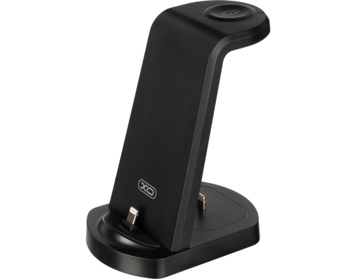 Бездротова зарядка XO WX035 3in1 (iPhone/AirPods Lightning, Whireless Watch Charger) Black