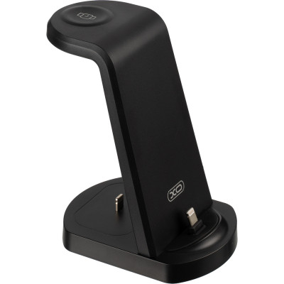 Беспроводная зарядка XO WX035 3in1 (iPhone/AirPods Lightning, Whireless Watch Charger) Black