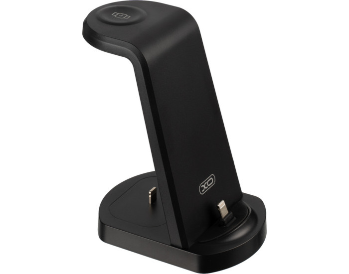 Бездротова зарядка XO WX035 3in1 (iPhone/AirPods Lightning, Whireless Watch Charger) Black