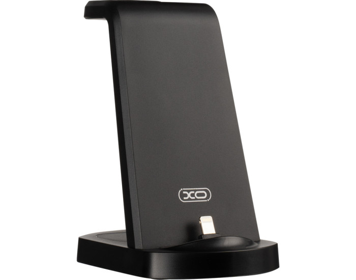 Бездротова зарядка XO WX035 3in1 (iPhone/AirPods Lightning, Whireless Watch Charger) Black