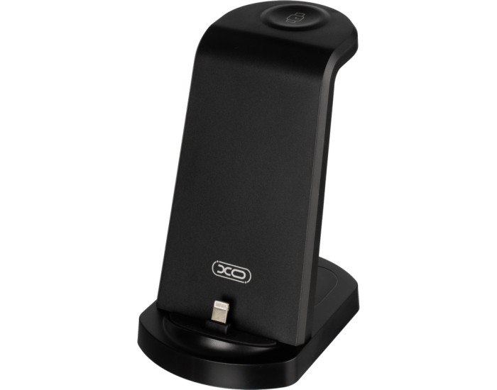 Бездротова зарядка XO WX035 3in1 (iPhone/AirPods Lightning, Whireless Watch Charger) Black