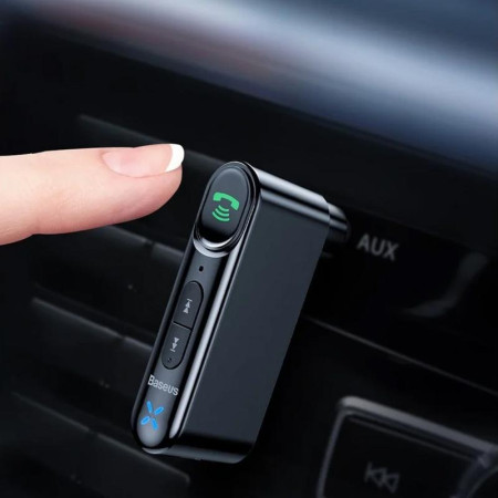 Автомобильный FM-Модулятор Baseus Qiyin AUX Car Bluetooth Receiver (WXQY-01) Black (Класс B)
