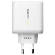 Мережеве зарядний пристрій Oppo (VCA7GACH) 65W з кабелем Type-C (2A) White