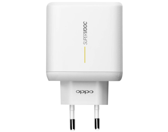 Мережеве зарядний пристрій Oppo (VCA7GACH) 65W з кабелем Type-C (2A) White