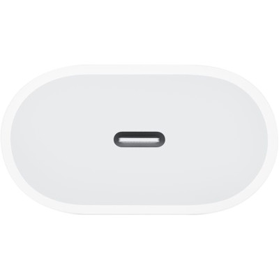 Сетевое зарядное устройство Original Quality Type-C 20W с кабелем Type-C to Lightning (MHJE3ZM/A) (box) (Белый / White)